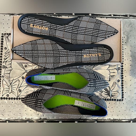 Rothy’s The Point II in Black Glen Plaid, Size 8.5, EUC - Picture 6 of 7